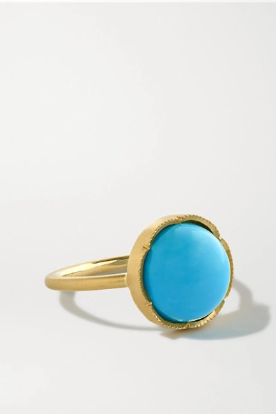 Irene Neuwirth Classic 18-karat Gold Turquoise Ring