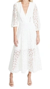 JONATHAN SIMKHAI PUFF SLEEVE MIDI DRESS