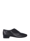 REPETTO REPETTO WOMEN'S BLACK LEATHER LACE-UP SHOES,V377C410 37.5