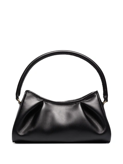 Elleme Black Dimple Small Leather Shoulder Bag