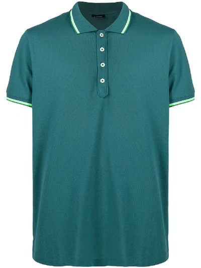Diesel Logo Patch Polo Shirt In Green