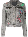 PHILIPP PLEIN GRAFFITI PRINT DENIM JACKET