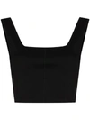 NINETY PERCENT CROPPED SQUARE-NECK TOP