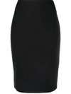 Theory High-waisted Pencil Skirt In Black