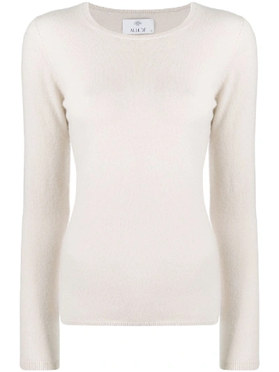 Allude Rib-trim Cashmere Jumper In Neutrals