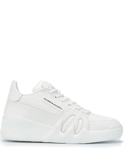 Giuseppe Zanotti Jupiter Leather Platform Sneakers In White