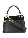 SEE BY CHLOÉ LEATHER TOTE BAG WITH GOLD-TONE DETAILING