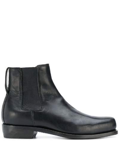 Ajmone Elasticated Ankle Boots In Black