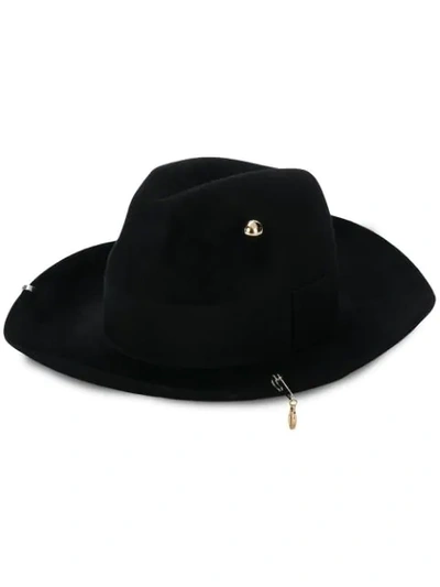 Ruslan Baginskiy Embellished Fedora Hat In Black