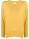 ALLUDE RIB-TRIM CASHMERE JUMPER