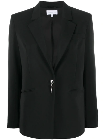 Patrizia Pepe Spike-button Single Breasted Blazer In Black