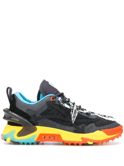 Off-white Contrast-sole Sneakers In Black,yellow,orange