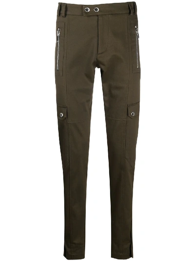 Les Hommes Slim-fit Cargo Trousers In Green