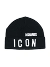 DSQUARED2 ICON EMBROIDERED BEANIE HAT