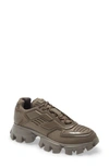 Prada Camouflage-print Low-top Sneakers In Grey