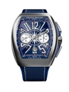 FRANCK MULLER VANGUARD YACHTING STAINLESS STEEL ALLIGATOR & RUBBER STRAP CHRONOGRAPH WATCH,400011436272
