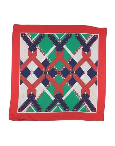 Gucci Square Scarf In Red