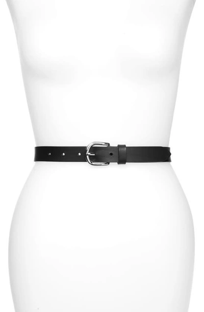 Isabel Marant Black Zap Leather Belt In Nero