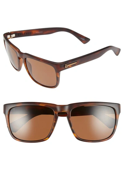 Electric Knoxville 56mm Polarized Sunglasses In Matte Tort/ Bronze Polar