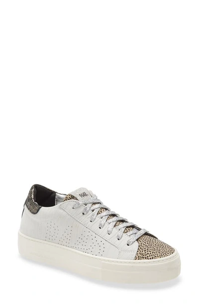 P448 Thea Low Top Sneaker In Zebra/ Bronze