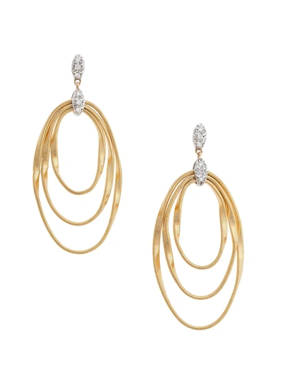 Marco Bicego 18k Yellow Gold Onde Triple Loop Post Ear
