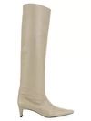 Staud Wally Tall Leather Boots In Mushroom