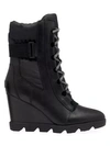 SOREL Joan Uptown Leather Wedge Boots