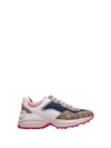Gucci Gg Rhyton Leather-trimmed Sneakers In London Blue Beige Bianco