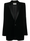 SAINT LAURENT SINGLE-BREASTED VELVET TUXEDO JACKET