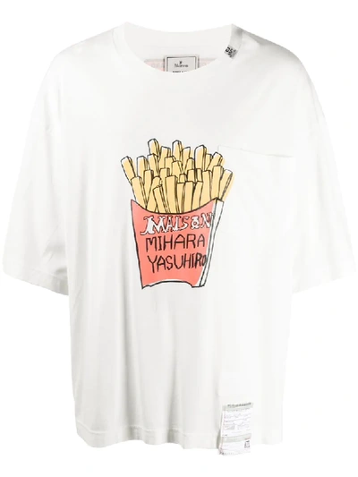 Miharayasuhiro Graphic-print Cotton T-shirt In White