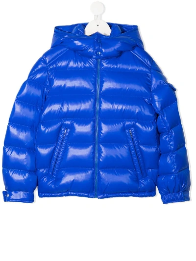 Moncler Kids' Quilted Down Jacket In Blue