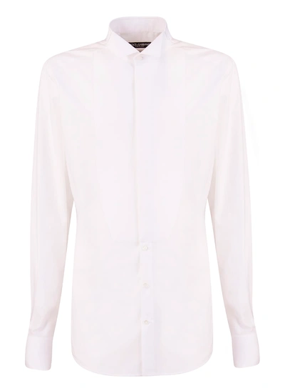 Dolce & Gabbana Tuxedo Shirt In Bianco
