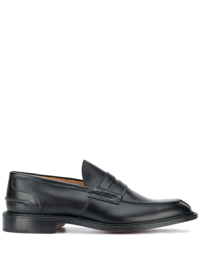 Tricker's James Penny Loafers In Black