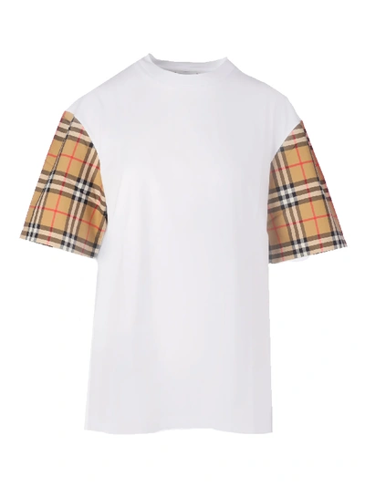 Burberry Serra Checked Sleeves In White