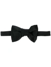 Tom Ford Mens Black Adjustable Silk Bow Tie