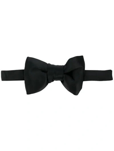 Tom Ford Mens Black Adjustable Silk Bow Tie