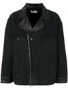 Haculla Spiky Teeth Biker Jacket In Black