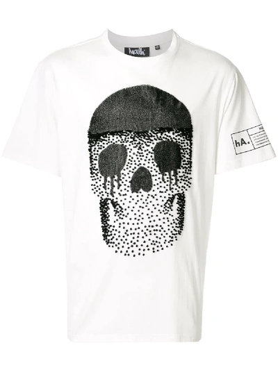 Haculla Raised Skull T-shirt In White