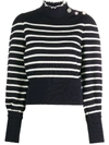 THE MARC JACOBS STRIPED HIGH NECK JUMPER