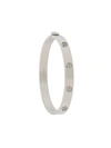 Tory Burch Silver Logo Bangle Bracelet In Silver