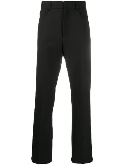 Sunflower Seam-detail Straight-leg Trousers In Black