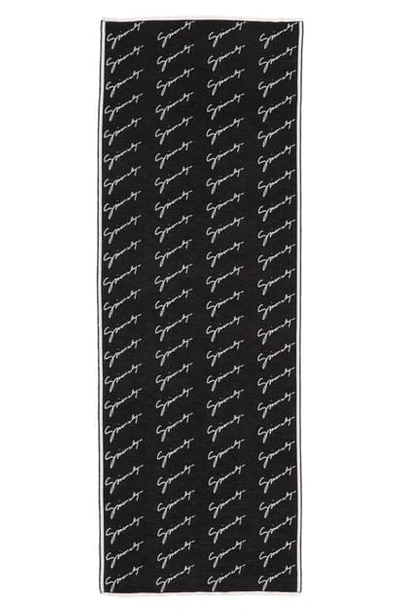 Givenchy Signature Pattern Silk Stole In Black/ White