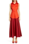 BRANDON MAXWELL COLORBLOCK WOOL BLEND GAZAR SHIRTDRESS,DR267PF20