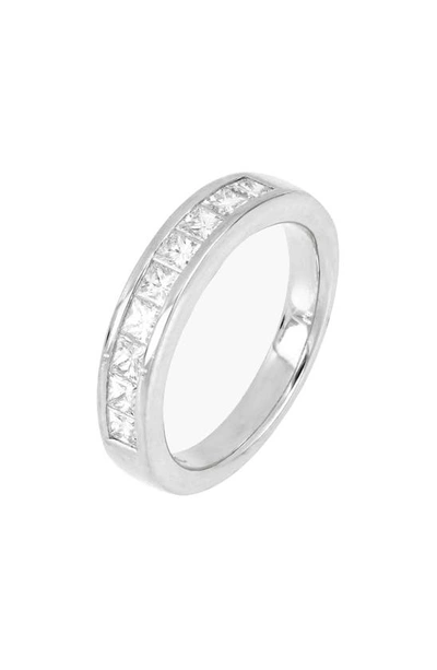 Bony Levy Katherine 18k White Gold Channel Set Princess Cut Diamond Band Ring