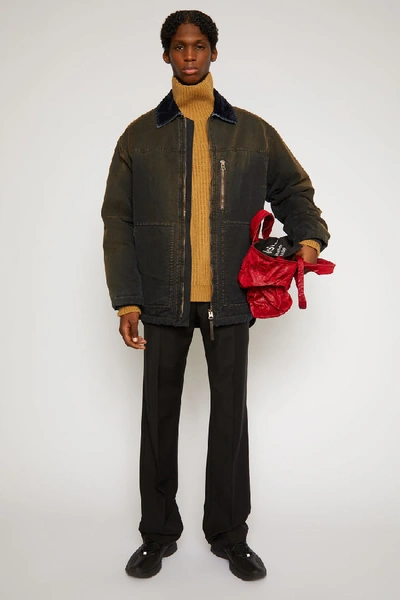Acne Studios Stonewashed Canvas Jacket Black ModeSens