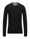 Grey Daniele Alessandrini Sweaters In Black
