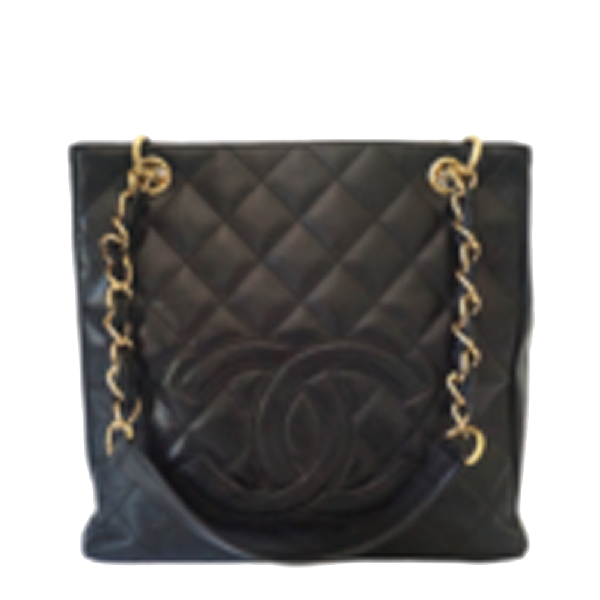 Pre-Owned Chanel Black Caviar Leather Petite Shopper Tote Bag | ModeSens