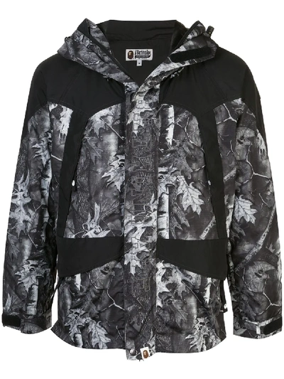 A Bathing Ape Forest Camo Snow Board Jacket In Black