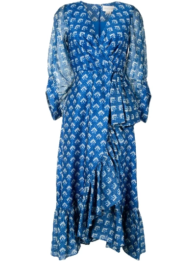 Sachin & Babi Rae Wrap Midi Dress In Blue