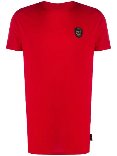 Philipp Plein Logo Patch T-shirt In Red